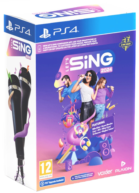 Гра для PlayStation 4 Lets Sing 2024 та 2 мікрофона (4020628611583) - зображення 1