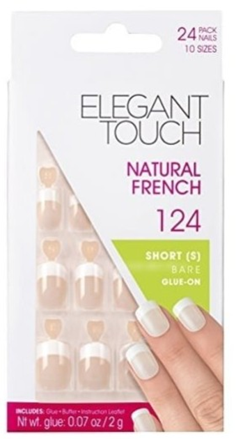 Sztuczne paznokcie Elegant Touch Natural French Bare 124 Short 24 szt (5011522292861) - obraz 1