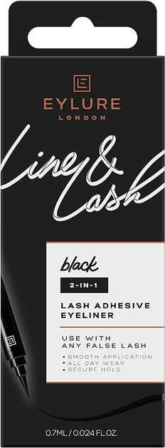Fałszywy klej do rzęs Eylure Line & Lash Lash Adhesive Pen Black 0.7 ml (619232002333) - obraz 1