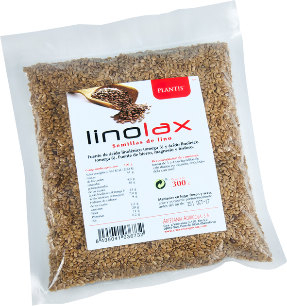 Насіння льону Plantis Linolax 300 г (8435041036732) - зображення 1