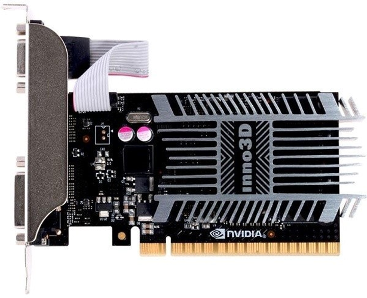 Karta graficzna INNO3D PCI-Ex GeForce GT 710 LP 1024MB DDR3 (64bit) (954/1600) (DVI, VGA, HDMI) (N710-1SDV-D3BX) - obraz 1