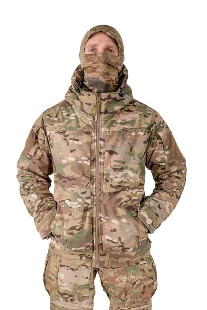 Куртка тактична зимова військова Ріп Стоп з тепловідбивною підкладкою Omni Hit Multicam з капюшоном Мультикам р.3XL - зображення 1