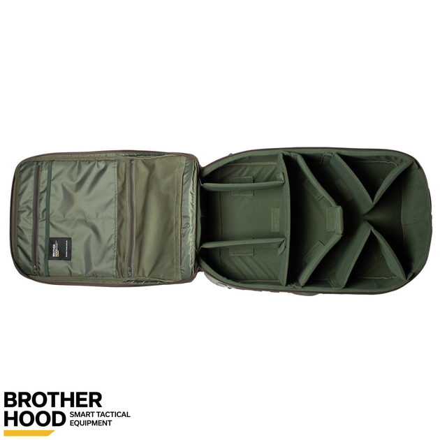 Рюкзак для дронів захисний універсальний для силових структур Brotherhood олива L 30л TR_BH-ZRD-01OL - зображення 2