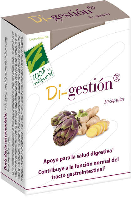 Suplement diety 100% Natural Di-Gestion 30 kapsułek (8437019352158) - obraz 1