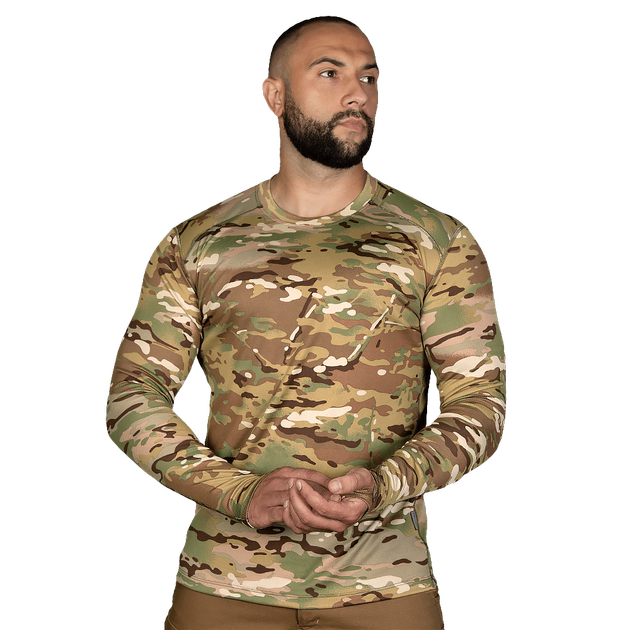 Лонгслів чоловічий тактичний еластичний футболка з довгим рукавом для силових структур Мультикам (7250), L TR_7250(L) - зображення 2