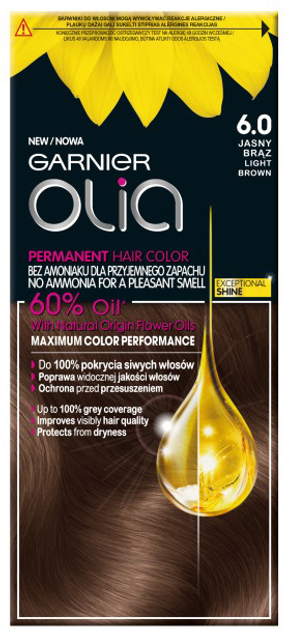 Фарба для волосся Garnier Olia 6.0 Русявий 161 г (3600542244008) - зображення 1