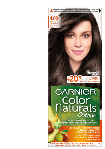 Крем-фарба для волосся Garnier Color Naturals Creme 4.00 Насичений темно-русявий 156 г (3600542021852) - зображення 1