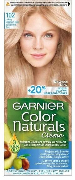 Krem koloryzujący do włosów Garnier Color Naturals Creme 102 Lodowaty Opalizujący Blond 183 g (3600541121263) - obraz 1