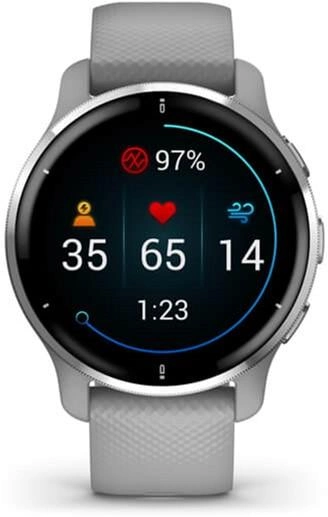 Смарт-Часы Garmin Venu 2 Plus Silver S. Steel Bezel w. Powder G. Case and S. Band (010-02496-00/10) - Фото 3 Смарт-Часы Garmin Venu 2 Plus Silver S. Steel Bezel w. Powder G. Case and S. Band (010-02496-00/10) - изображение 3