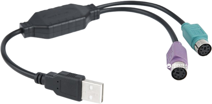 Кабель Cablexpert USB - 2xPS/2 0.3 м Black (UAPS12-BK) - зображення 1