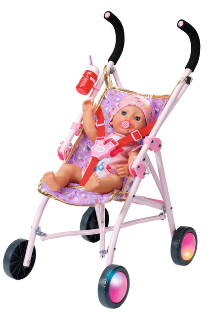 Wózek dla lalki BABY BORN Urodzinowy - Jasne światełka (829950-116721) - obraz 2