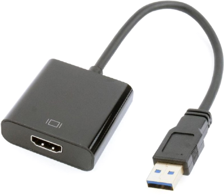 Адаптер Cablexpert USB - HDMI 0.15 м Black (A-USB3-HDMI-02) - зображення 1