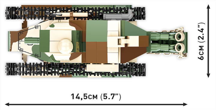 Klocki konstrukcyjne Cobi I Wojna Światowa Czołg Renault FT-17 Victory 304 elementy (5902251029920) - obraz 5