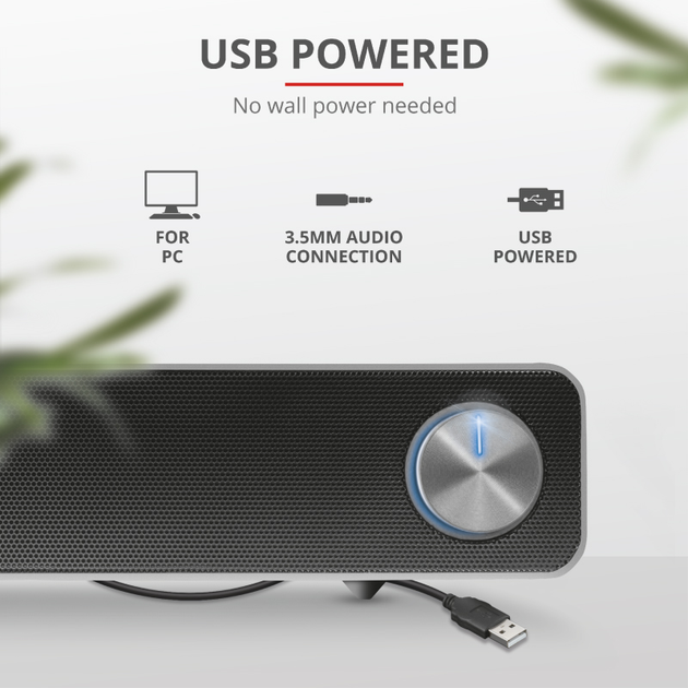 Акустична система Trust Arys Soundbar for PC Black (8713439229462) - зображення 7