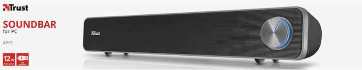 Акустична система Trust Arys Soundbar for PC Black (8713439229462) - зображення 13