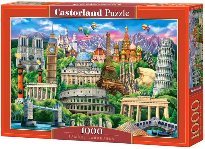 Puzzle Castorland Znane miejsca 1000 części (5904438104901) - obraz 1