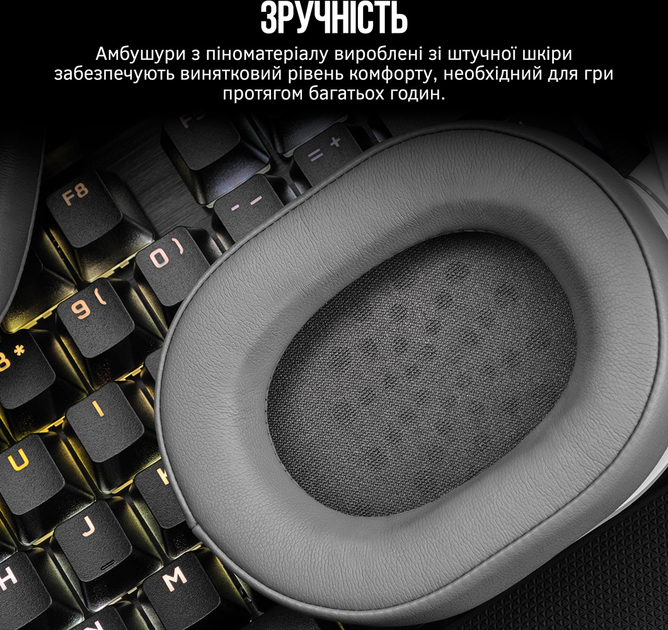 Навушники Corsair HS55 Stereo Headset White (CA-9011261-EU) - зображення 5