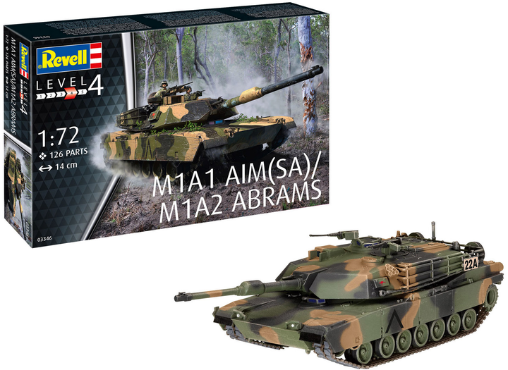 Збірна модель-копія Revell Танк Абрамс M1A1 AIM(SA)/M1A2 рівень 4 масштаб 1:72 (4009803033464) - зображення 2