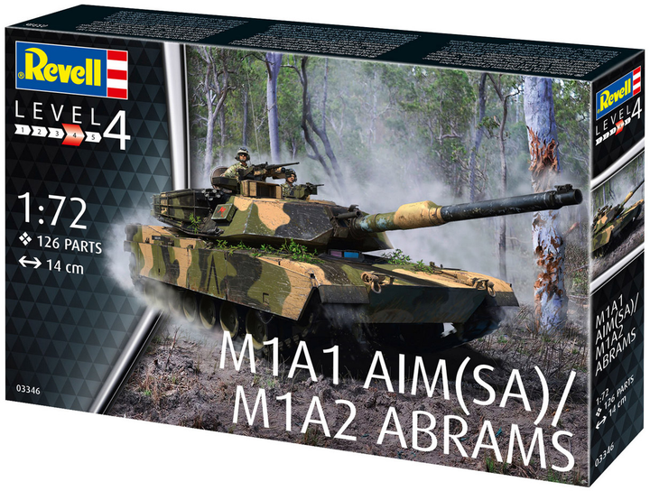 Zestaw modeli do składania czołgu Revell Abrams M1A1 AIM(SA)/M1A2 Level 4 w skali 1:72 (4009803033464) - obraz 8