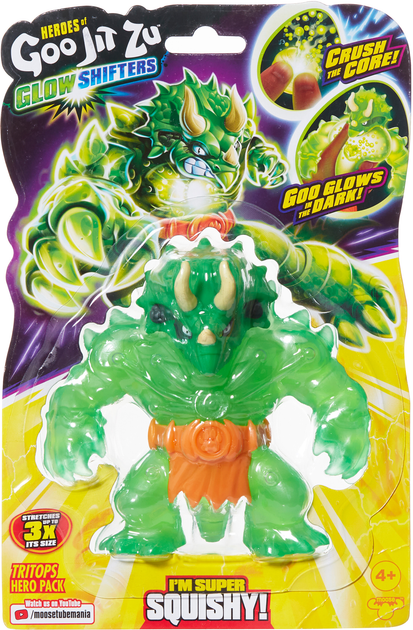 Rozciągliwa zabawka GooJitZu Triceraptor (Światło Shifters) Goojitsu Heroes (GOJ42503) - obraz 3