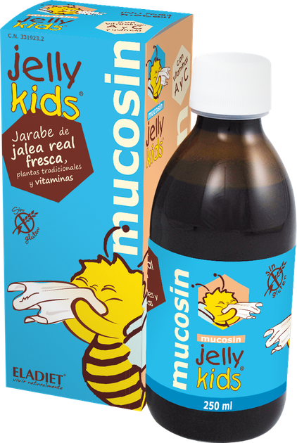 Suplement diety dla dzieci Eladiet Jellykids Mucosin 250 ml (8470003319232) - obraz 1