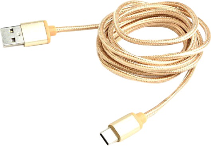 Kabel Cablexpert USB - USB Type-C 1.8 m Złoty (CCB-mUSB2B-AMCM-6-G) - obraz 1