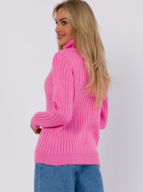 Sweter z golfem damski ciepły Made Of Emotion M771 L/XL Różowy (5905563711927) - obraz 2
