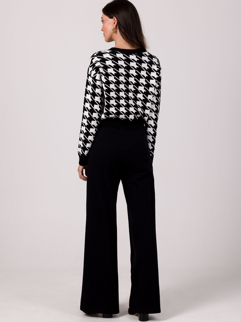 Kardigan damski w pepitkę BeWear BK104 S/M Czarny (5905563715628) - obraz 4
