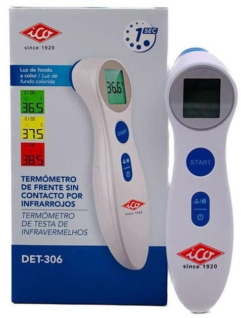 Бесконтактный инфракрасный термометр Ico Non-Contact Infrared Forehead Thermometer DET-306 (8430442009286) - изображение 1