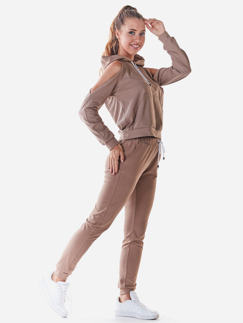 Spodnie dresowe damskie Infinite You M240 S Beżowe (5902360549524) - obraz 4