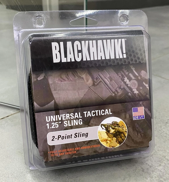 Ремінь збройовий двоточковий BLACKHAWK Чорний 3.18см - зображення 2