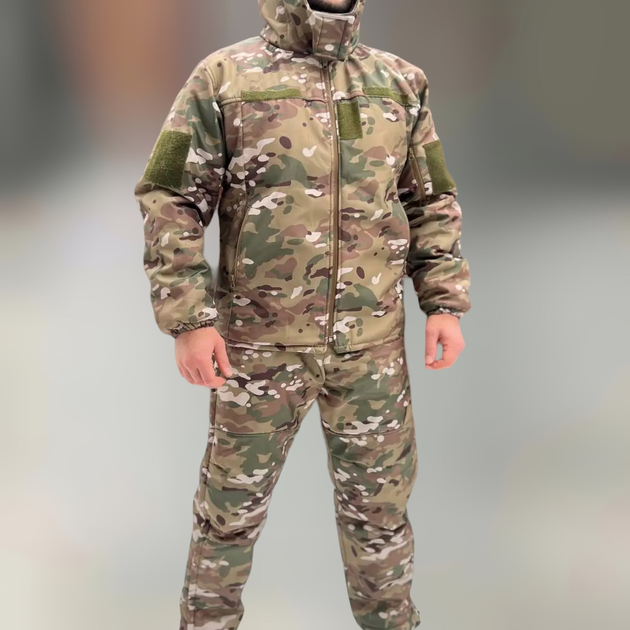 Зимний костюм тактический Softshell с мембраной на -20 Мультикам 2XL - изображение 1
