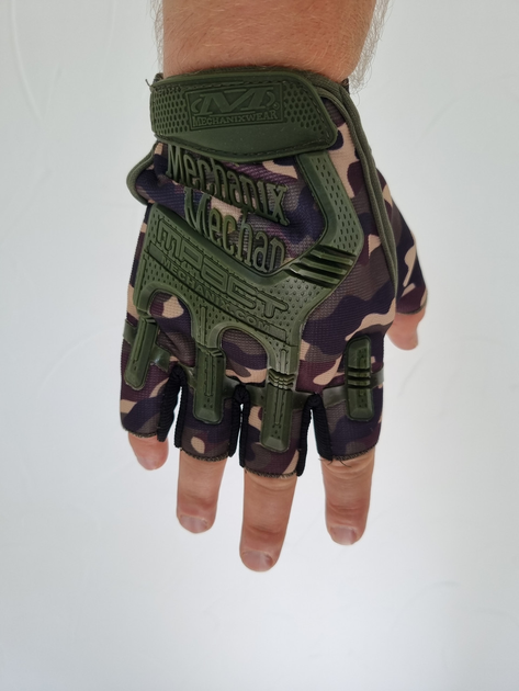 Тактические перчатки без пальцев Mechanix Mpact Мультикам XL - изображение 2