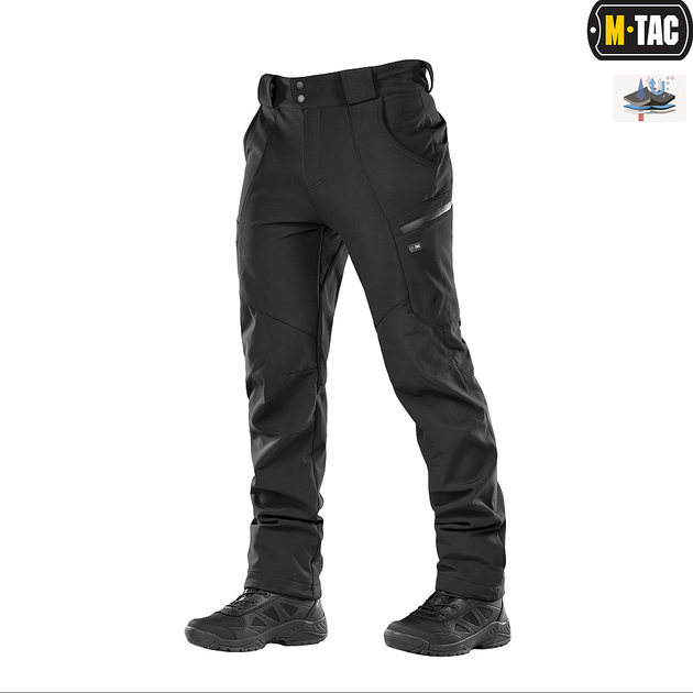 M-tac комплект куртка штани тактичні Soft Shell чорні L - зображення 2