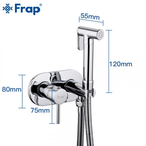 Змішувач для душу FRAP F7505 гігієнічнийFRAP лат. корпус Ø25 (хром) (хром) - зображення 2