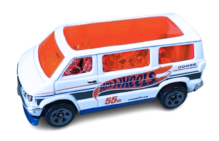Машинка Хот Вилс 1:64 Dodge Van коллекция HW 55 Race Team Hot Wheels Mattel HKK28 - изображение 2