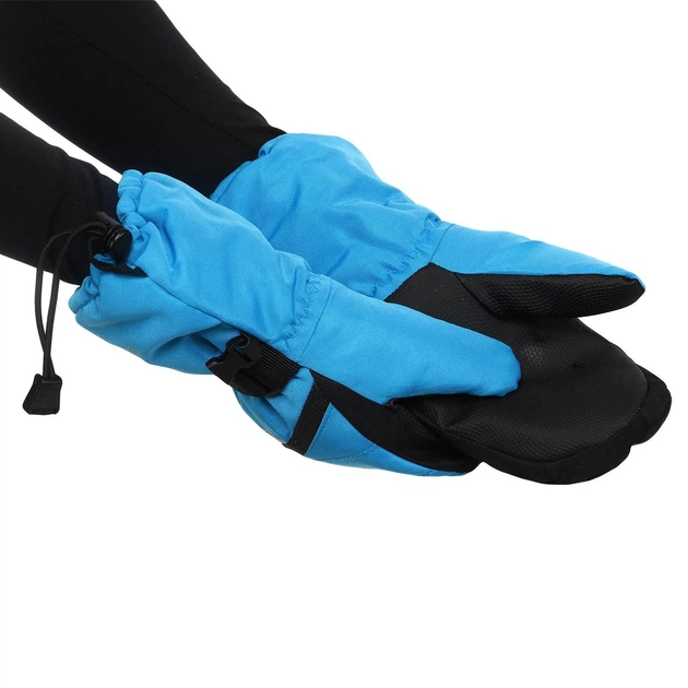 Рукавички гірськолижні дитячі Zelart Luckyloong Action 8778 розмір L-XL (9-12 років) Light Blue-Black - зображення 3