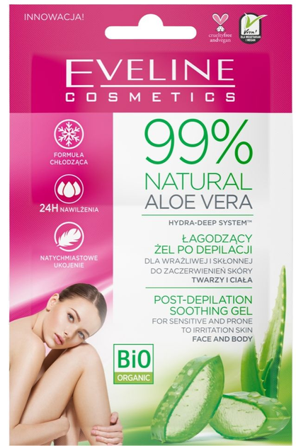 Zestaw żele po depilacji Eveline Cosmetics 99% Natural Aloe Vera 2 x 5 ml (5903416026846) - obraz 1