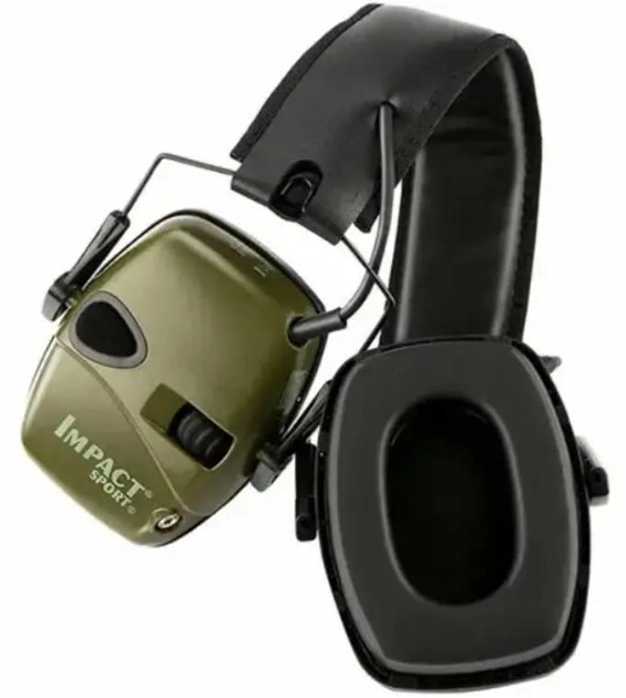 Навушники активні стрілецькі шумоподавлюючі захисні MHZ Impact Sport, хакі - зображення 2