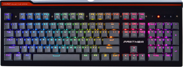 Klawiatura przewodowa HIRO Panther USB Czarna (5900626852005) - obraz 3