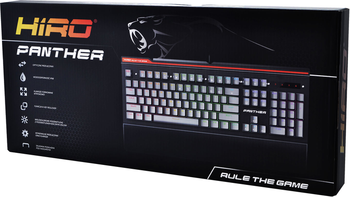 Klawiatura przewodowa HIRO Panther USB Czarna (5900626852005) - obraz 5