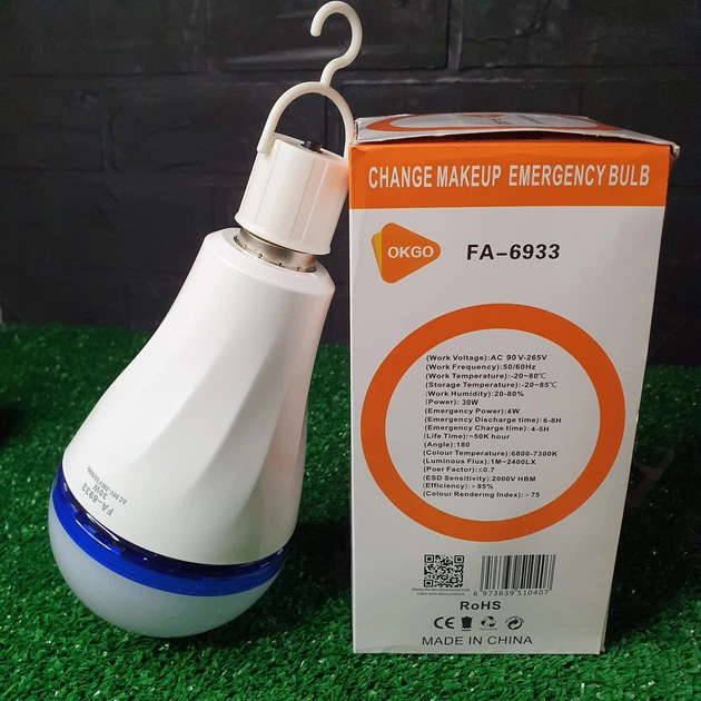 Лампа аккумуляторная 30W FA-6933 светодиодная E27 – фото, отзывы