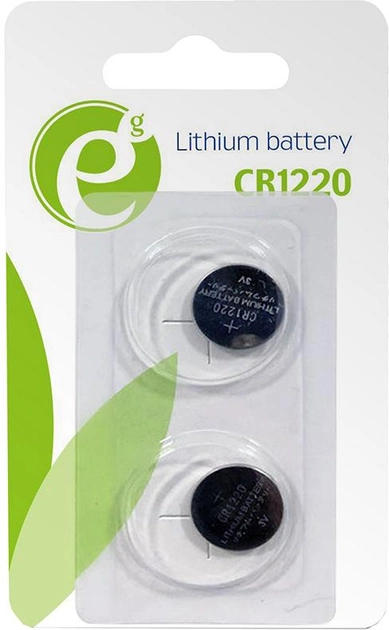 Літієві батарейки EnerGenie CR1220 2 шт (EG-BA-CR1220-01) - зображення 1
