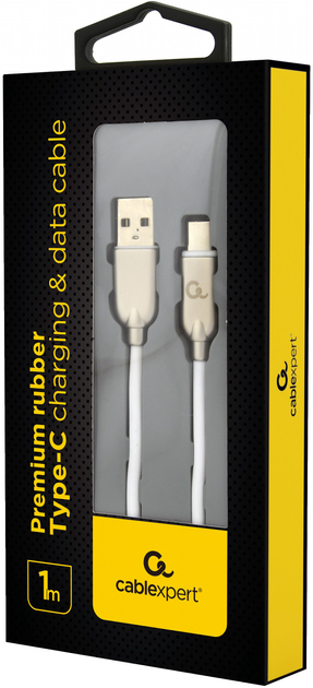 Кабель Cablexpert USB — USB Type-C 1 м White (CC-USB2R-AMCM-1M-W) - зображення 2