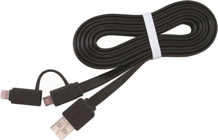 Kabel Cablexpert USB do Apple Lightning/MicroUSB 1 m Czarny (CC-USB2-AMLM2-1M) - obraz 1