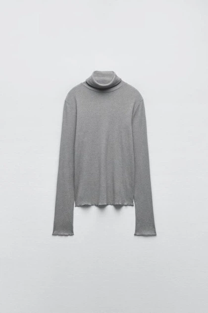 Водолазка тонка Zara 5644/007/802 L Сірий - зображення 5