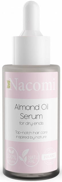 Serum na końcówki włosów Nacomi z olejem ze słodkich migdałów, z pipetą 50 ml (5902539702156) - obraz 1