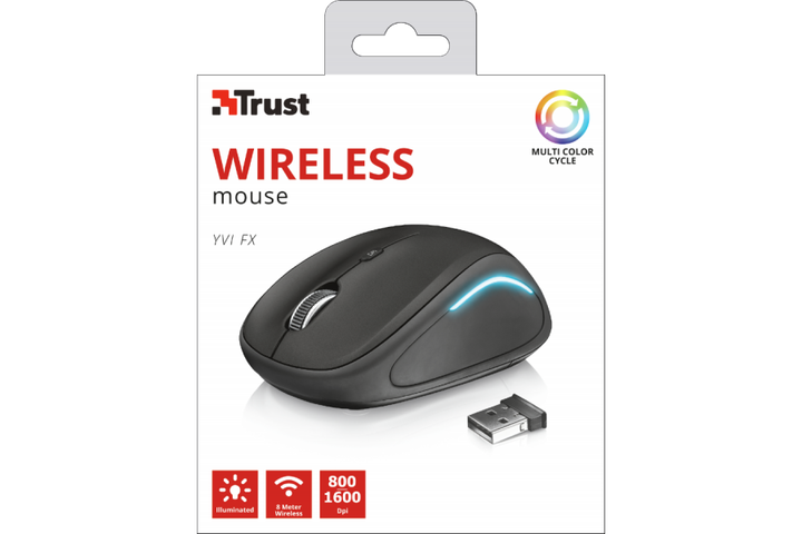 Бездротова миша TRUST Yvi FX wireless mouse - black (TR22333) - изображение 3