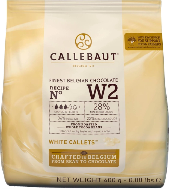 Акция на Шоколад Callebaut №W2 бельгійський білий у формі калет 400 г от Rozetka