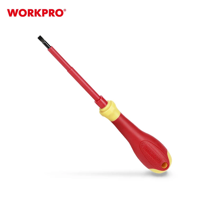 Отвертка диэлектрическая шлицевая WORKPRO SL2.5X50мм VDE 1000V PRO WP341023 - Фото 1 Отвертка диэлектрическая шлицевая WORKPRO SL2.5X50мм VDE 1000V PRO WP341023 - изображение 1